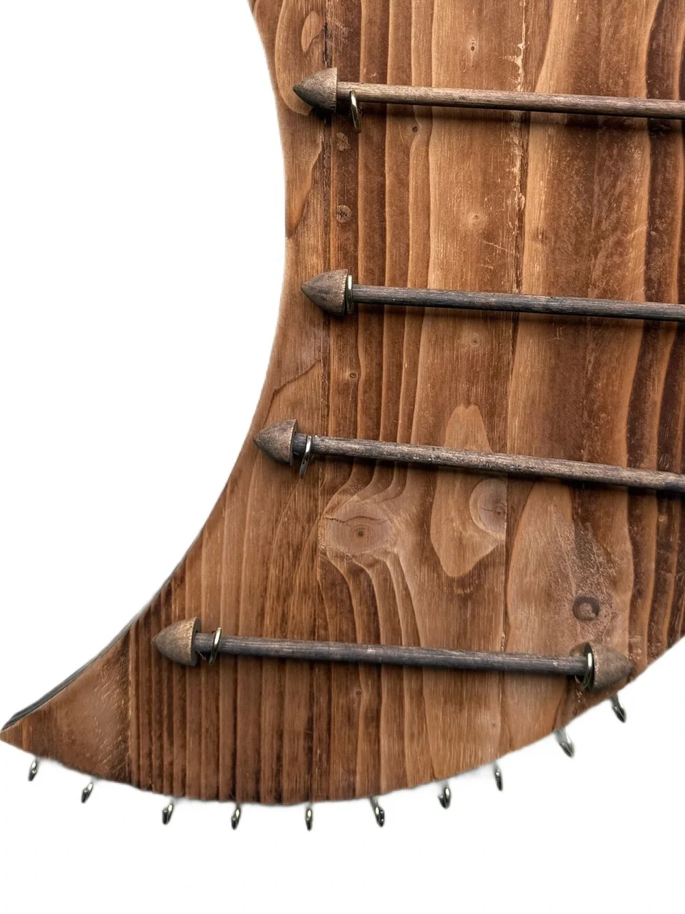 Wooden Crescent Moon Wall Organizer - Brown jewelry